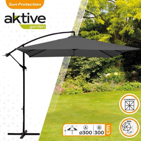Parasol excéntrico para jardín 300x300x250 cm | Parasoles