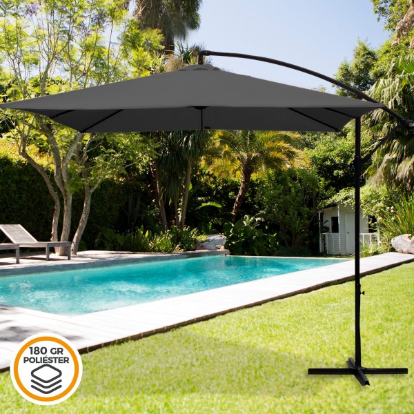 Parasol excéntrico para jardín 300x300x250 cm | Parasoles