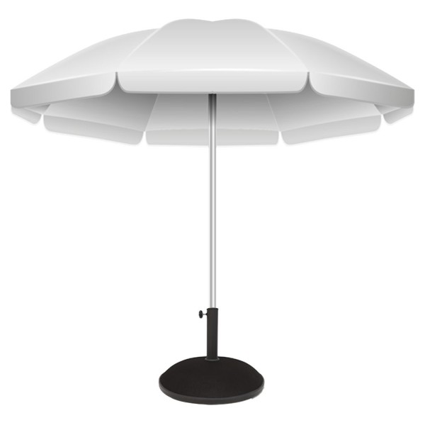 Base circular de parasol de cemento y acero 25 kg | Aktive