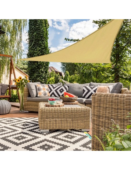 Toldo vela triangular en varios colores | Decoración | Distria