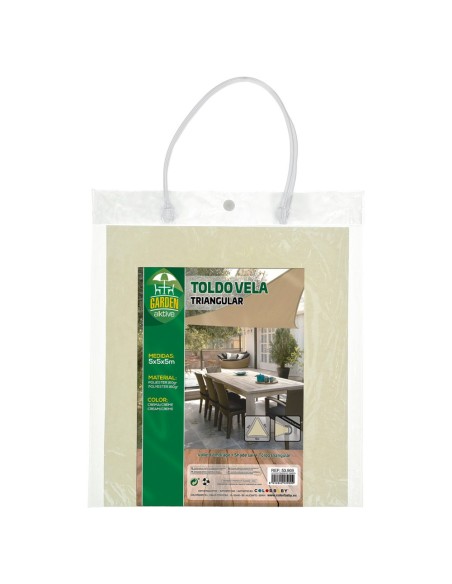 Toldo vela triangular 5x5x5 m | Distria | Tienda online de jardín