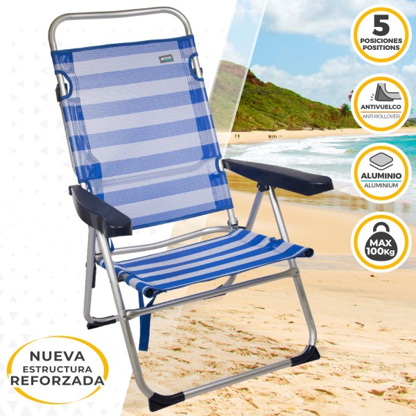 Silla plegable alta multiposición | Distria