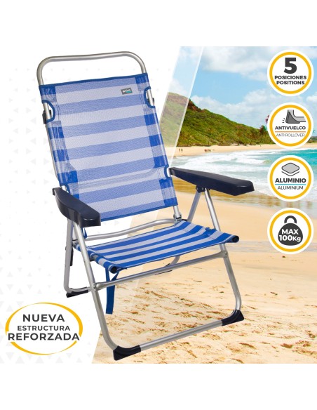 Silla plegable alta multiposición | Distria