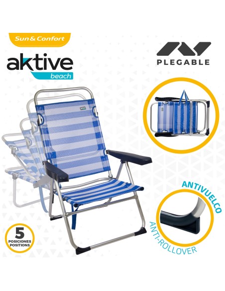Silla plegable alta multiposición | Distria