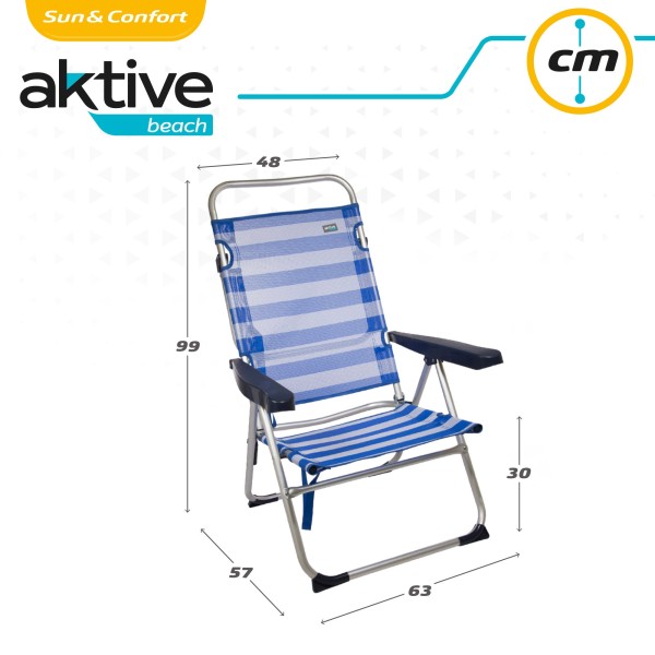 Silla plegable alta multiposición | Distria
