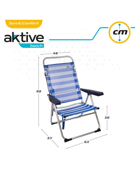Silla plegable alta multiposición | Distria