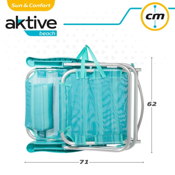 Silla plegable multiposición con cojín | Distria