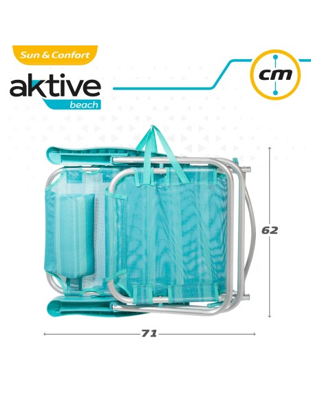 Silla plegable multiposición con cojín | Distria