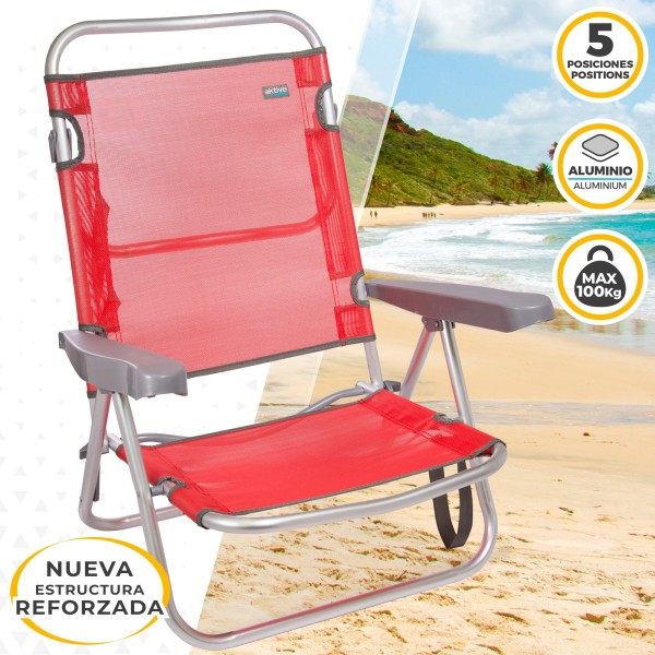 Silla plegable reclinable de playa | Distria