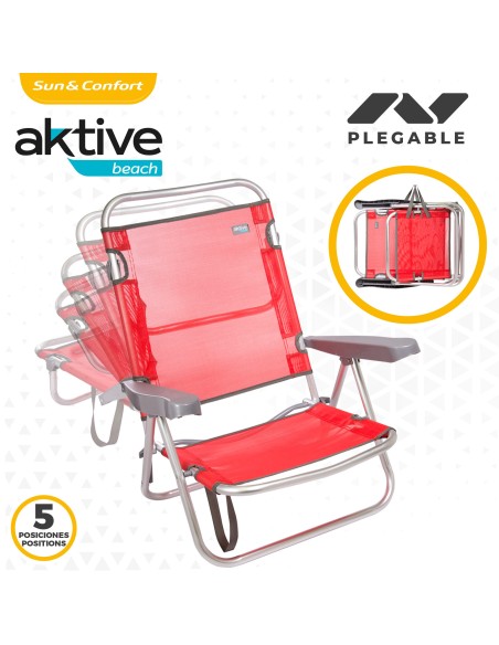 Silla plegable reclinable de playa | Distria