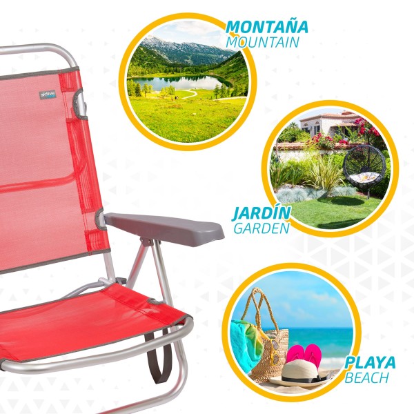 Silla plegable reclinable de playa | Distria