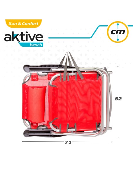 Silla plegable multiposición con cojín | Distria