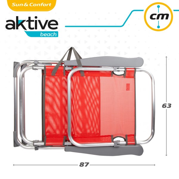 Silla plegable aluminio multiposición | Distria