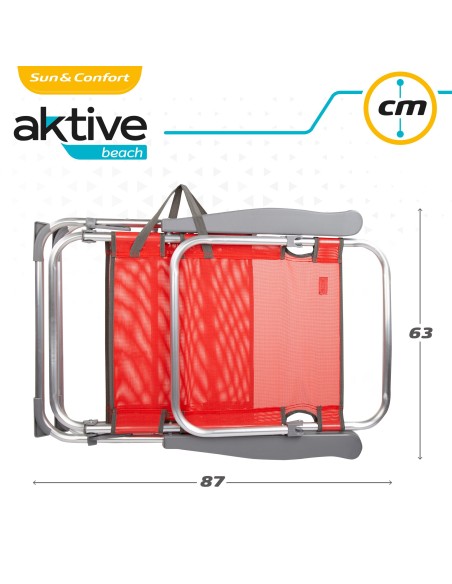 Silla plegable aluminio multiposición | Distria