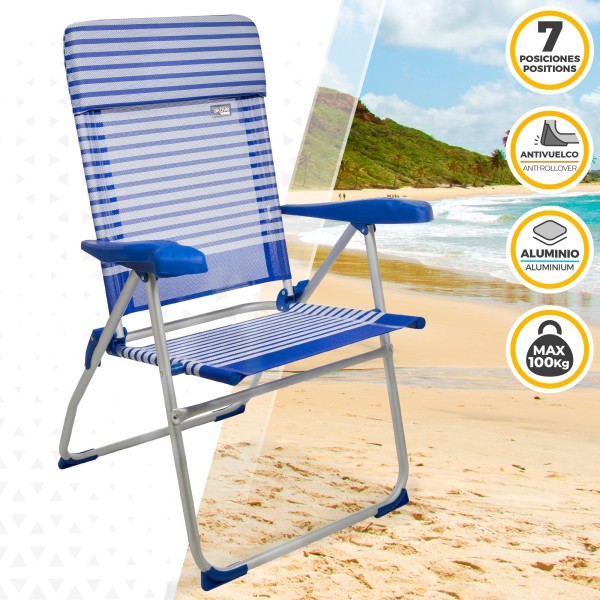 Silla plegable reclinable 7 posiciones | Distria