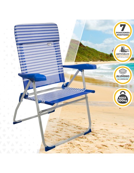 Silla plegable reclinable 7 posiciones | Distria