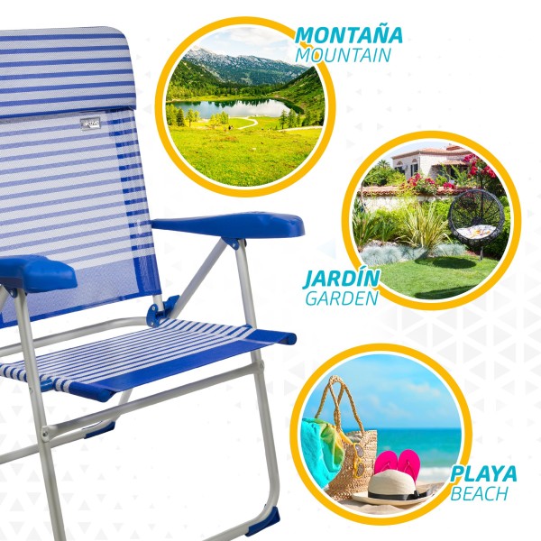 Silla plegable reclinable 7 posiciones | Distria