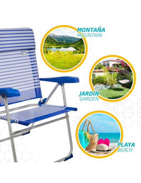 Silla plegable reclinable 7 posiciones | Distria