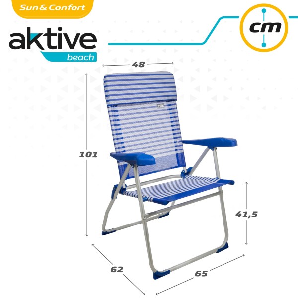 Silla plegable reclinable 7 posiciones | Distria