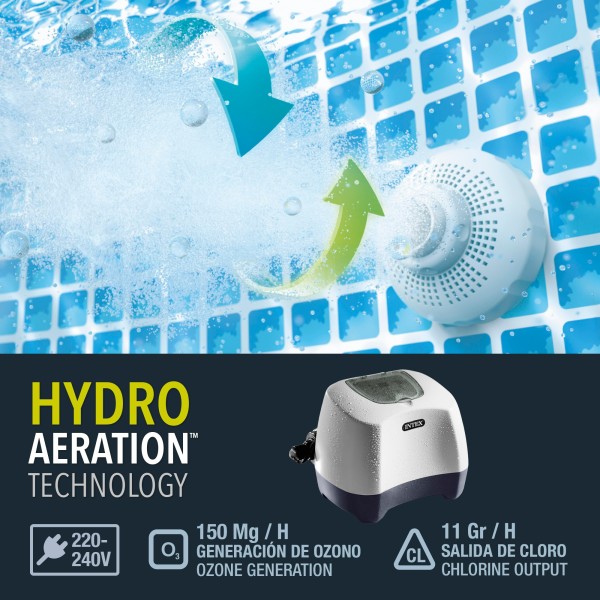Sistema generador Ozono y Clorador salino INTEX | Distria