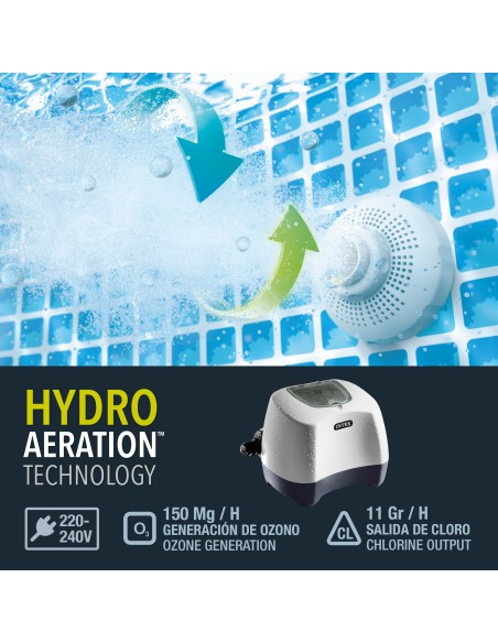 Sistema generador Ozono y Clorador salino INTEX | Distria