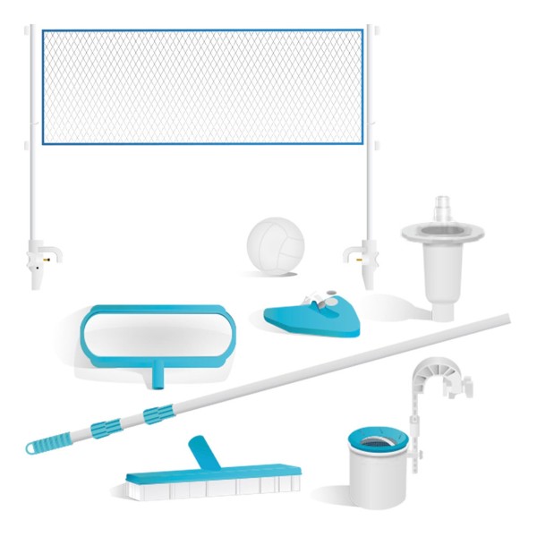 Piscina desmontable grande + accesorios| Distria