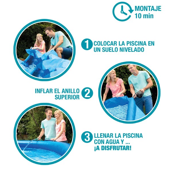 Comprar piscina hinchable INTEX Easy Set con depuradora \ Distria