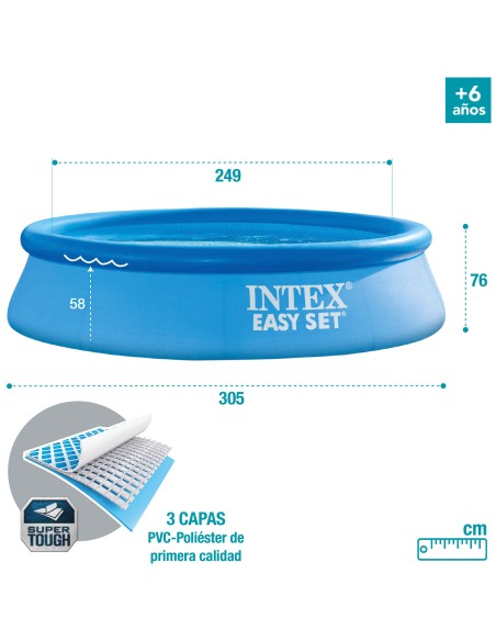 Comprar piscina hinchable INTEX Easy Set con depuradora \ Distria