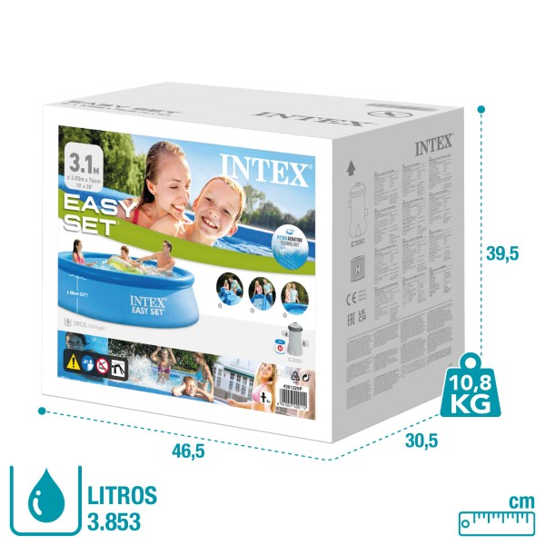 Comprar piscina hinchable INTEX Easy Set con depuradora \ Distria