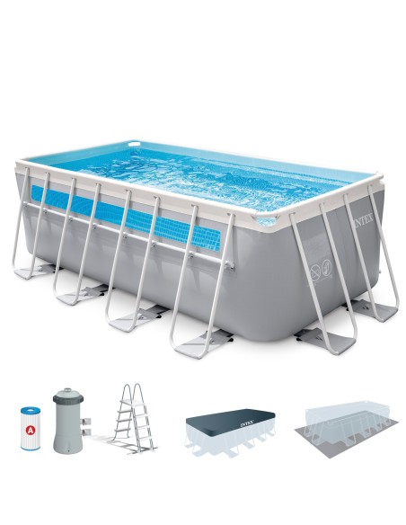 Piscina desmontable rectangular Clearview c/depuradora INTEX | Distria