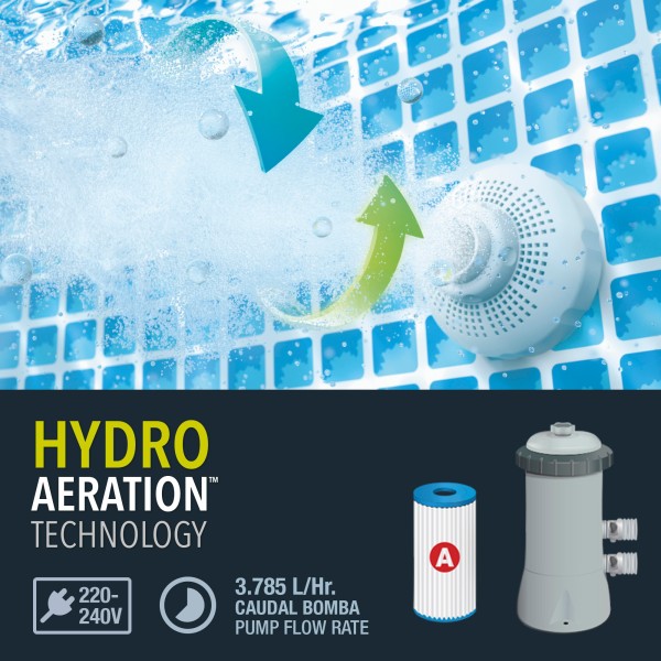 Piscina desmontable rectangular Clearview c/depuradora INTEX | Distria