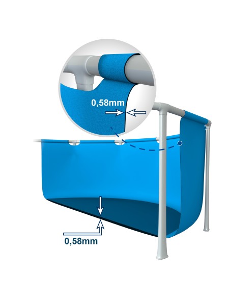 Piscina desmontable rectangular Clearview c/depuradora INTEX | Distria