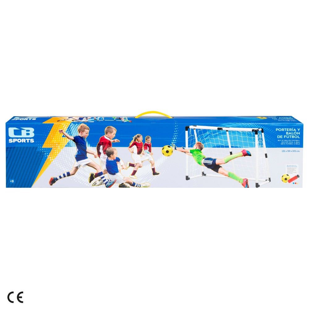 Portería Fútbol + Balón + Hinchador 92x5 - Bicolor