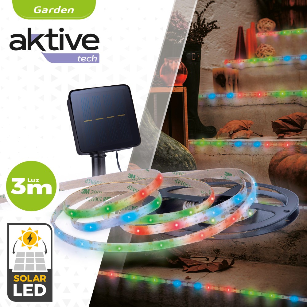 Tiras LED solar multicolor autoadhesivas Aktive