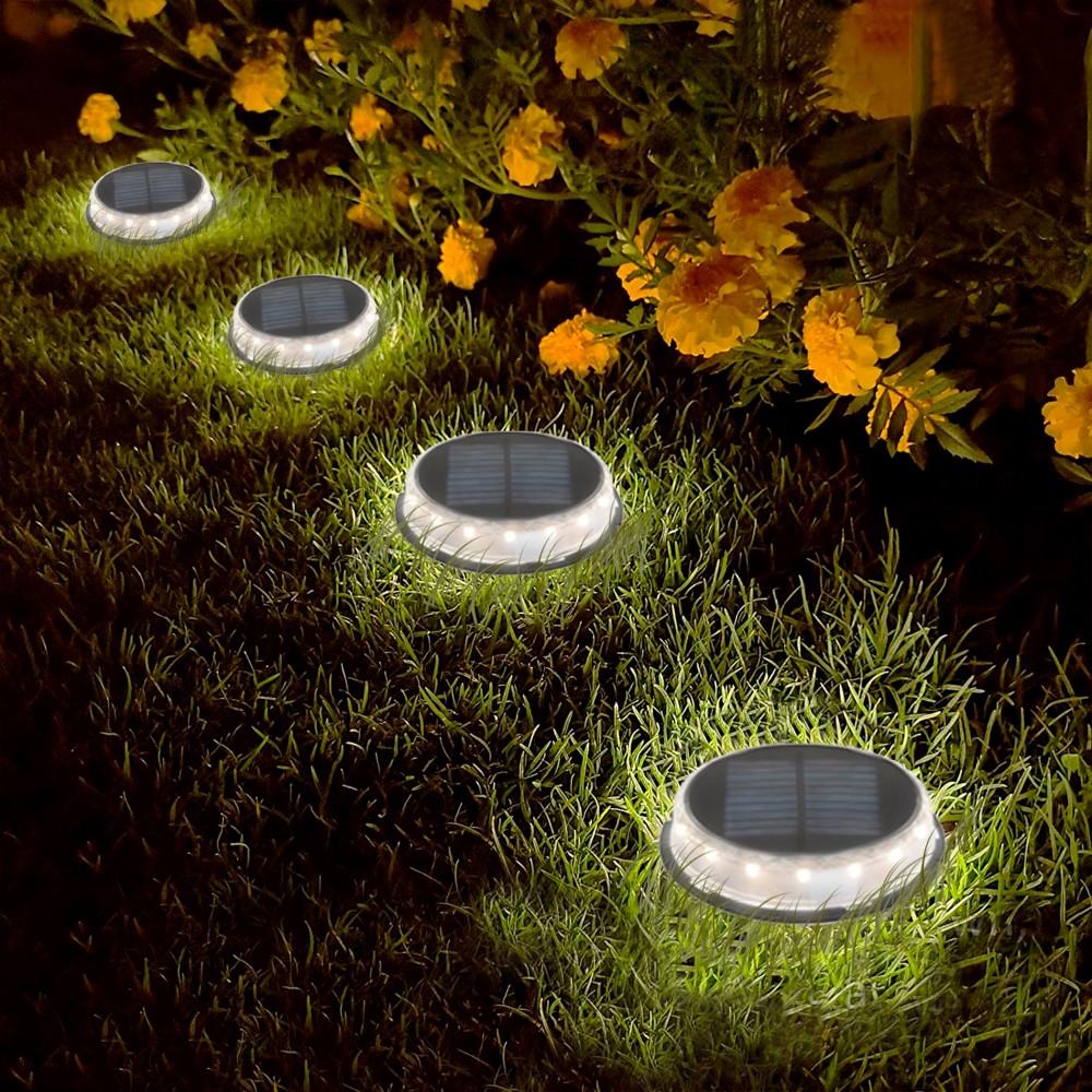 2 uds. Focos solares para jardín al aire libre a prueba de agua 7 LED 2 en  1 yeacher Luz al aire libre
