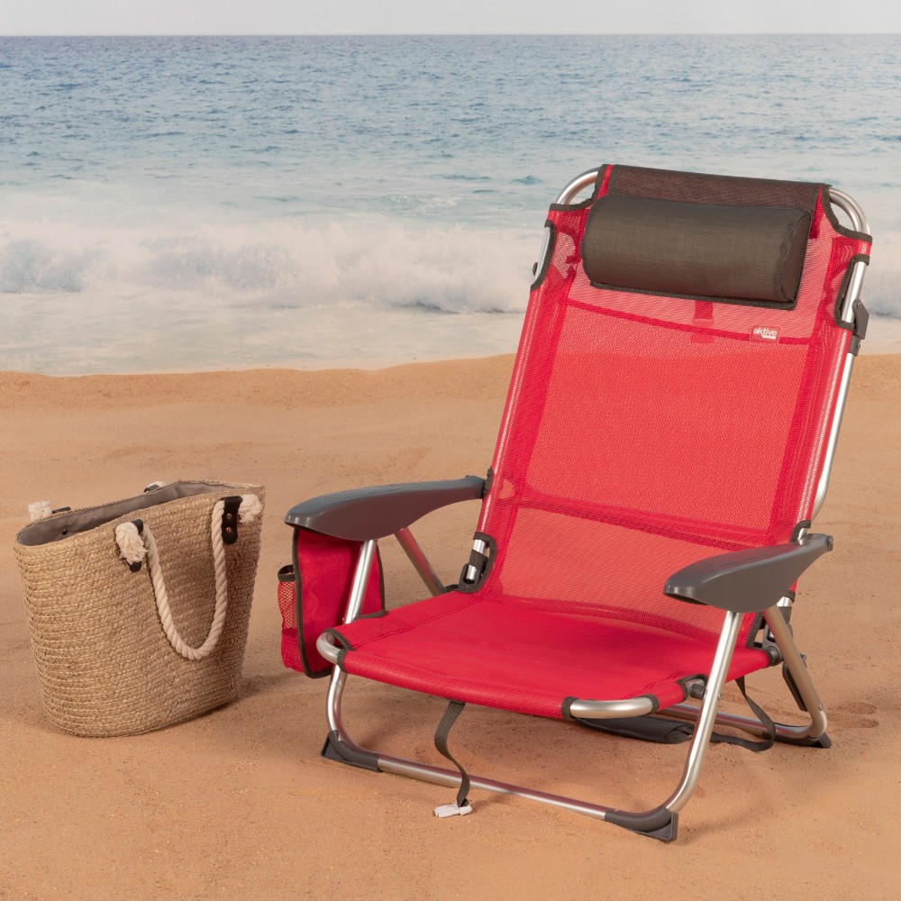 Silla plegable reclinable de playa Aktive