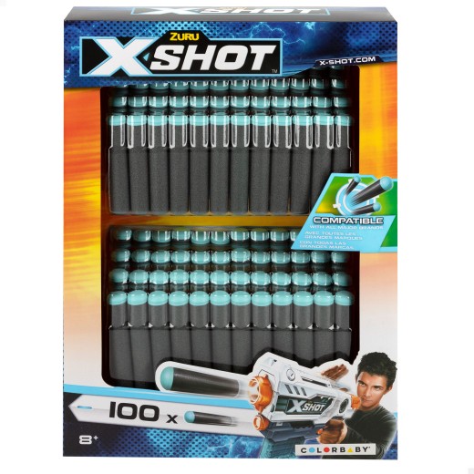 X-Shot Pack 100 dardos para pistolas hechos de gomaespuma