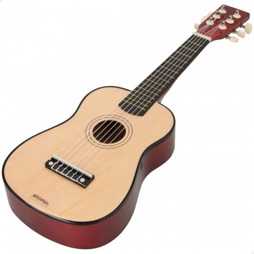 WOOMAX Guitarra de madera de juguete