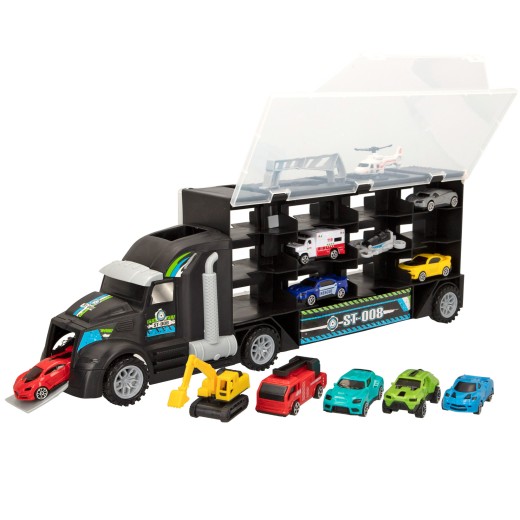 Camión portacoches juguete c/12 vehículos Speed & Go