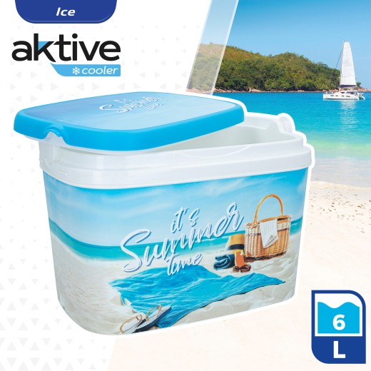 Nevera De Playa Pequeña Rígida Portátil Azul Y Blanca De Plástico De 5  Litros con Ofertas en Carrefour
