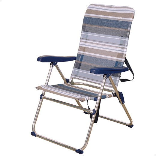 Cadeira alta dobrável de praia multiposições | Distria
