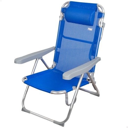 Cadeira de praia dobrável multi-posições com almofada | Distria