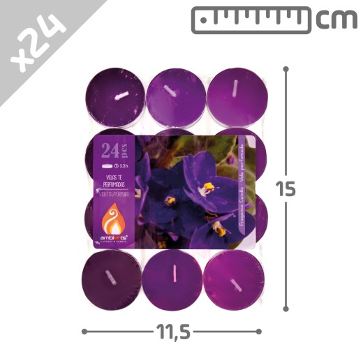 Set velas aroma a violetas - Hogar y Hostelería | Distria.com