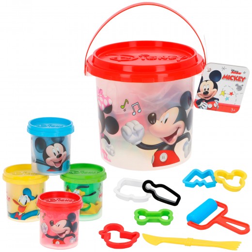 Kit cubo plastilina Mickey con 4 botes de 57 g, accesorios y moldes Disney