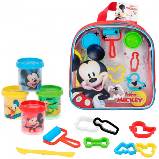 Kit mochila Mickey con 4 botes plastilina de 57 g con accesorios Disney