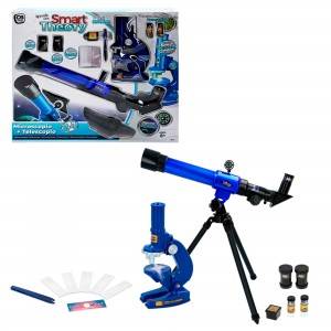 Set telescópio e microscópio de brinquedo Smart Theory