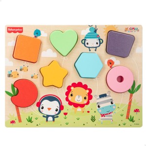 WOOMAX Fisher-Price Puzzle madera formas y colores
