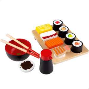WOOMAX Conjunto de comida de sushi de madeira