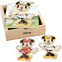 WOOMAX Disney Puzzle de madera Minnie con traje