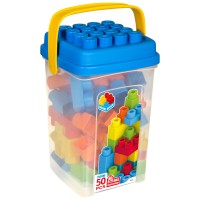 Cubo bloques construcción 50 piezas Color Block Maxi